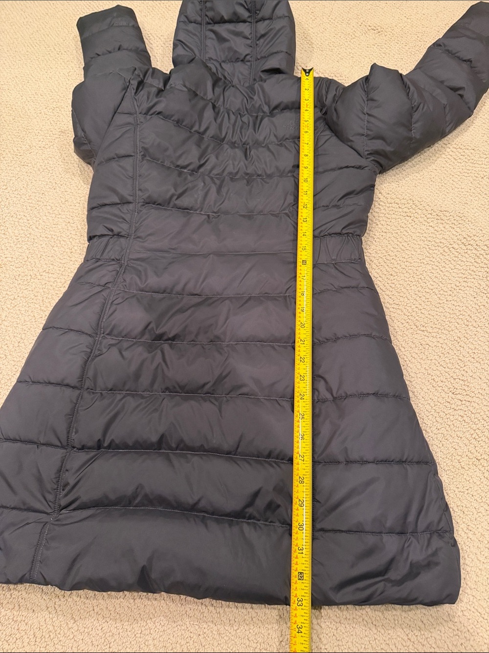The North Face Black Puffer Coat with Pink Hood Lining 550 - Picture 7 of 9
